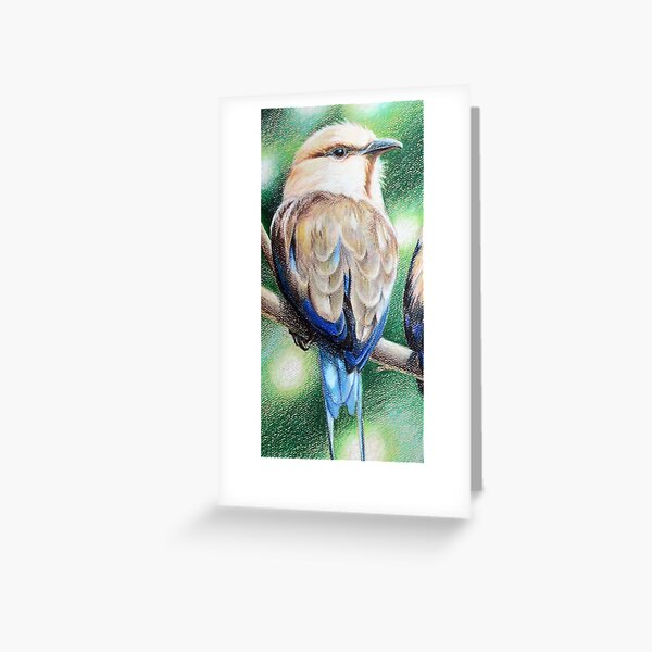 Oiseau tropical blue bellied roller Carte de vœux