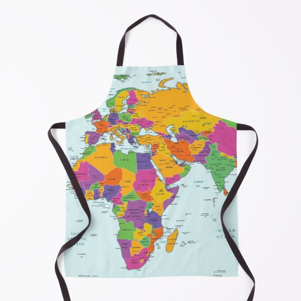 Item preview, Detailed World Map with names of the oceans, seas, Lakes, Rivers, capitals and cities , countries name and international boundaries designed and sold by mashmosh.