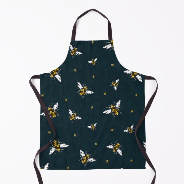 Item preview, Geometric bees and beehives - blue background designed and sold by Caroline Bochud.
