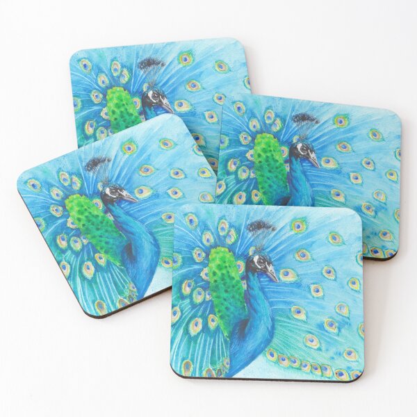Item preview, Peacock in Watercolor, A Blue and Green Watercolor Peacock Painting  designed and sold by PrettyLittlePic.