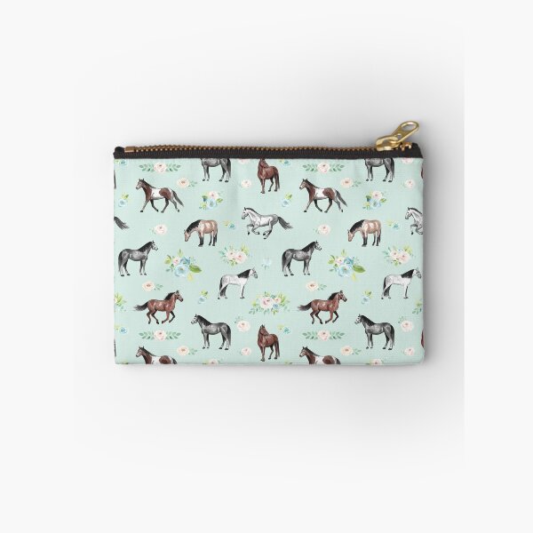 Item preview, Horses with Flowers, Romantic Blue, Pink Floral, Horse Decor,  designed and sold by cateandrainn.