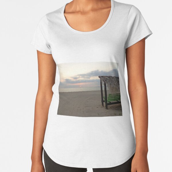 Beach Sunset Premium Scoop T-Shirt
