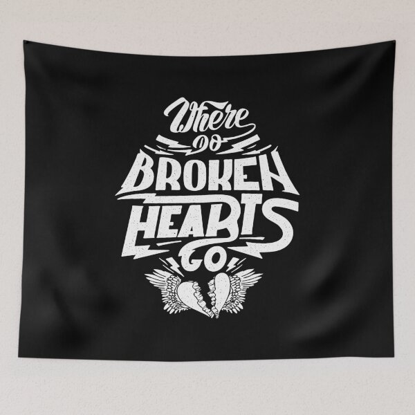 Item preview, Where do broken hearts go designed and sold by tshirt-factory.