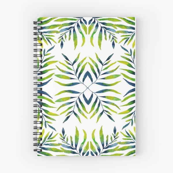 Item preview, Kaleidoscope of Blue, Yellow and Green Fern Leaves in Watercolour designed and sold by Julie Pickering.