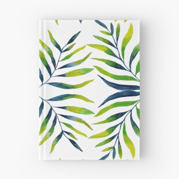Item preview, Kaleidoscope of Blue, Yellow and Green Fern Leaves in Watercolour designed and sold by Julie Pickering.