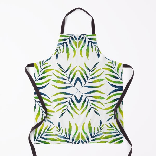 Item preview, Kaleidoscope of Blue, Yellow and Green Fern Leaves in Watercolour designed and sold by Julie Pickering.
