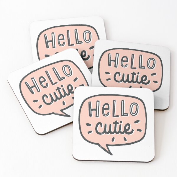 Item preview, Cute "Hello Cutie" hand lettering designed and sold by gamboling.