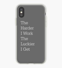 Hard Work - Grey Motivational Typography iPhone-Hülle & Cover