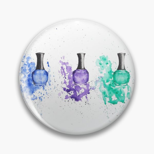 Item preview, Watercolor Nail Polish Painting, Blue Purple and Green Nail Polish designed and sold by PrettyLittlePic.
