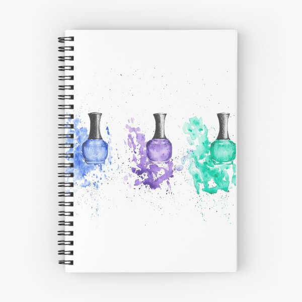 Item preview, Watercolor Nail Polish Painting, Blue Purple and Green Nail Polish designed and sold by PrettyLittlePic.