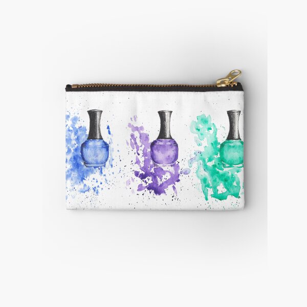 Item preview, Watercolor Nail Polish Painting, Blue Purple and Green Nail Polish designed and sold by PrettyLittlePic.