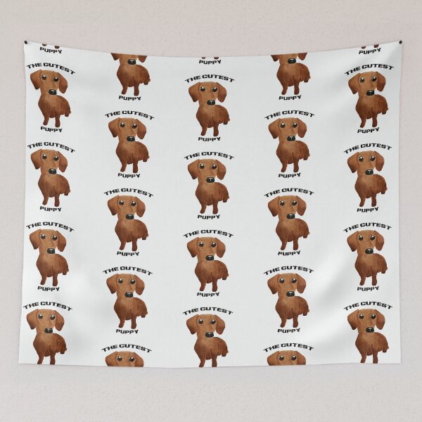Item preview, Dachshund Love Watercolor cute dachshund puppy very cute watercolour designed and sold by WatercolorFun.