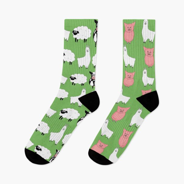 Item preview, Farm Animals - Green designed and sold by Kittys-Art.