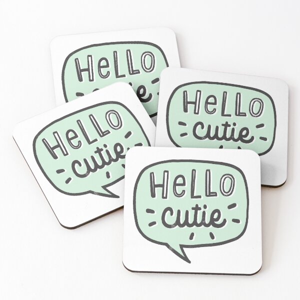 Item preview, Cute "Hello Cutie" hand lettering designed and sold by gamboling.