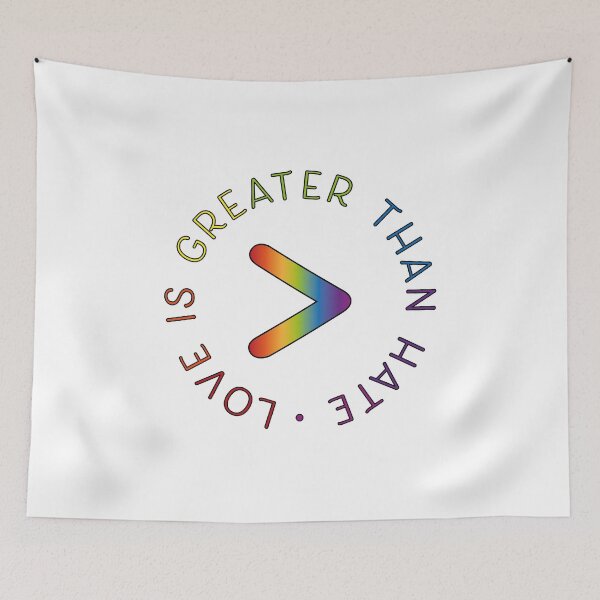 Item preview, Love is greater than hate - pride designed and sold by sarahlowedesign.