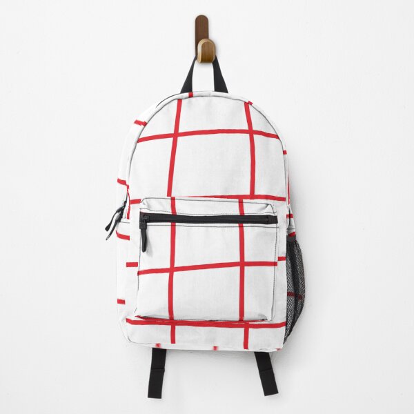 Item preview, Large Hand Drawn Grid (red/white) designed and sold by Design Minds Boutique.