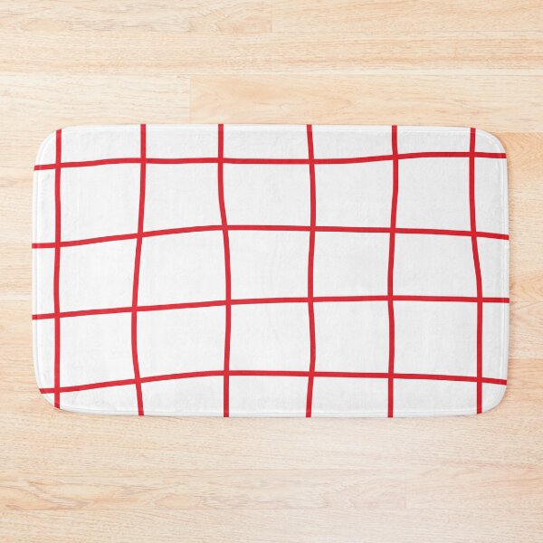 Item preview, Large Hand Drawn Grid (red/white) designed and sold by Design Minds Boutique.