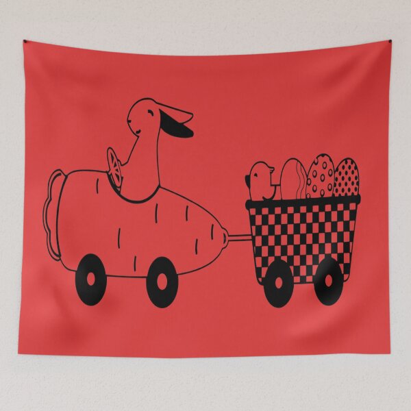 Item preview, Easter Rabbit Car designed and sold by customgiftstore.