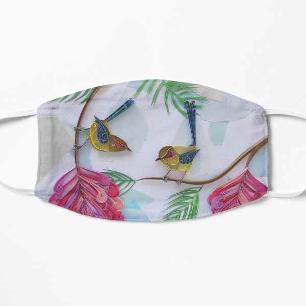 Blue Wrens amongst Greville Flat Mask