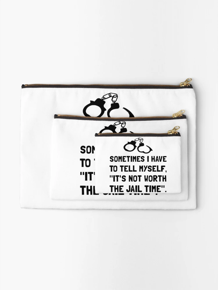Thumbnail 2 of 4, Zipper Pouch, Jail Time designed and sold by TheBestStore.