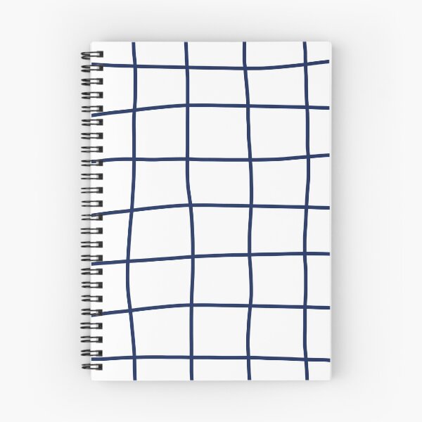 Item preview, Large Hand Drawn Grid (navy blue/white) designed and sold by Design Minds Boutique.