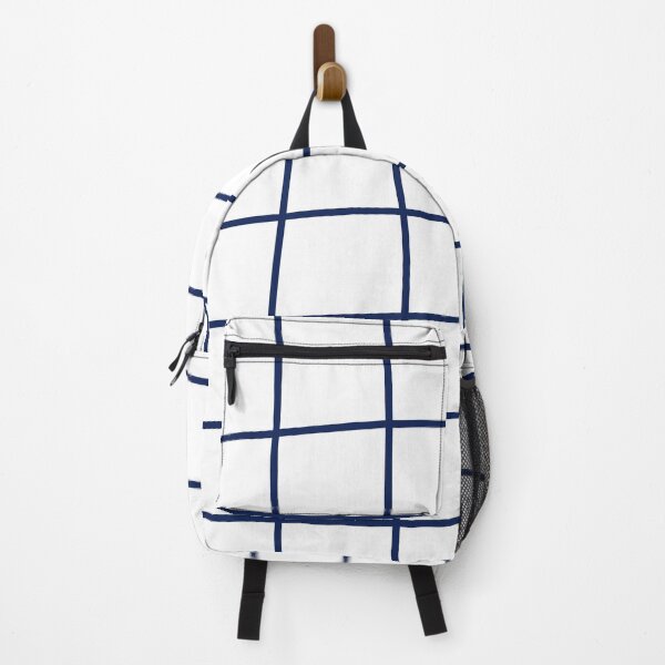 Item preview, Large Hand Drawn Grid (navy blue/white) designed and sold by Design Minds Boutique.
