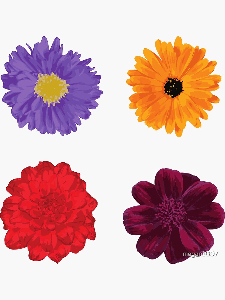 Flower Sticker Pack 3 By Megan1007 | Redbubble | Aesthetic Stickers