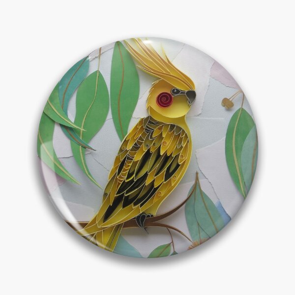 Item preview, Cockatiel with Red Gum Blossoms designed and sold by TambellaArts.