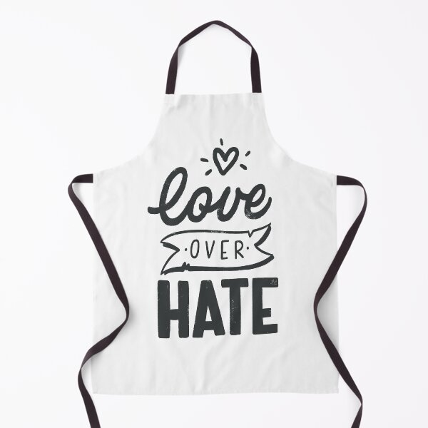 Item preview, "Love Over Hate" With Cute Heart And Banner Handlettering designed and sold by gamboling.