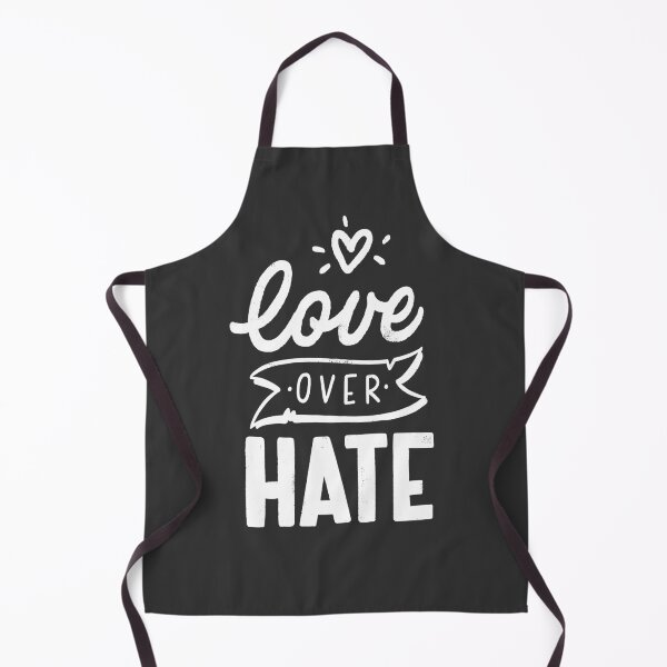 Item preview, "Love Over Hate" With Cute Heart And Banner Handlettering designed and sold by gamboling.