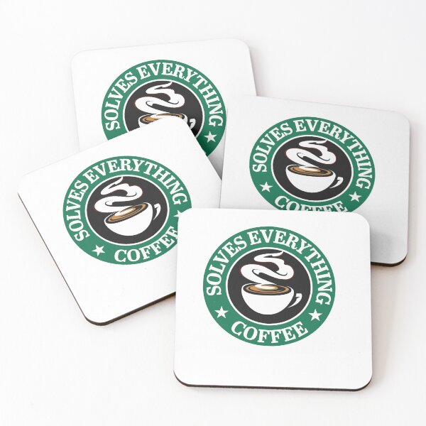 Item preview, Coffee Solves Everything Funny Caffeine Addict Coffee Drinker - It's Coffee Time Tee - Coffe Lover Gift designed and sold by ThirTee.
