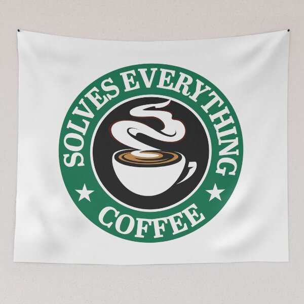 Item preview, Coffee Solves Everything Funny Caffeine Addict Coffee Drinker - It's Coffee Time Tee - Coffe Lover Gift designed and sold by ThirTee.