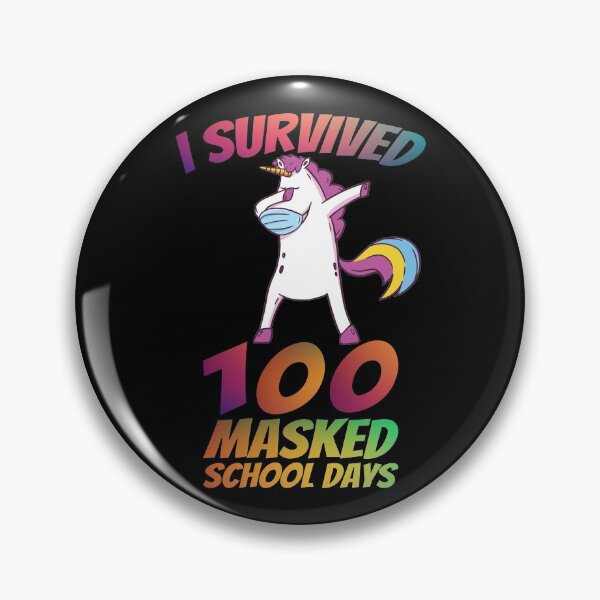 Item preview, I Survived 100 Masked School Days Dabbing Unicorn designed and sold by leofel.