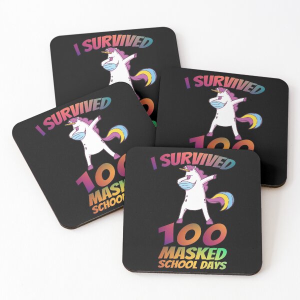 Item preview, I Survived 100 Masked School Days Dabbing Unicorn designed and sold by leofel.