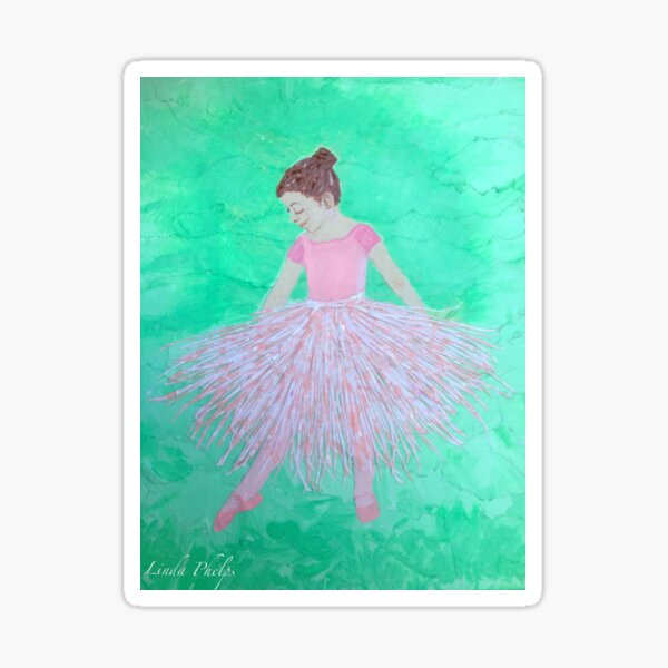 Item preview, Petite ballerine verte et rose designed and sold by LindaPhelpsArt.