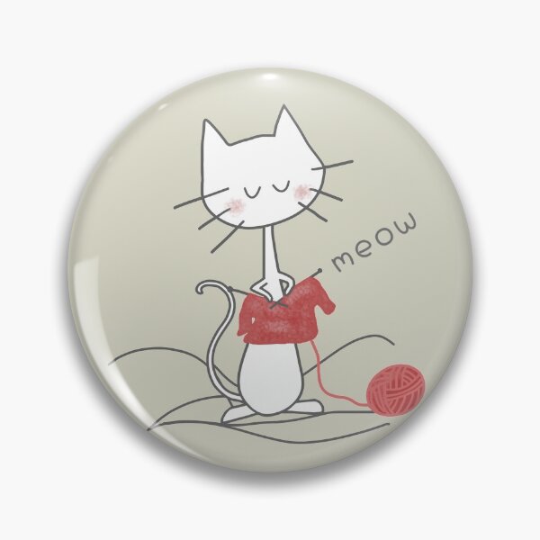 Item preview, Cat knitting designed and sold by LotusCreations.