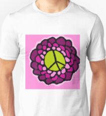 pink green peace flower Unisex T-Shirt