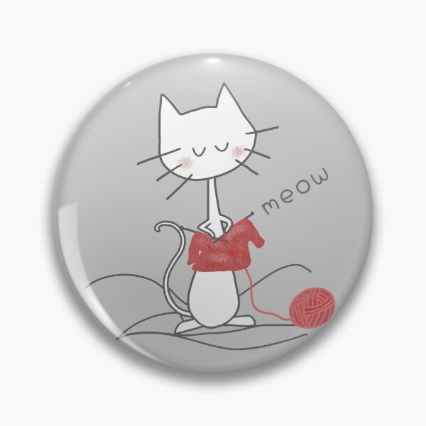 Item preview, Cat knitting designed and sold by LotusCreations.