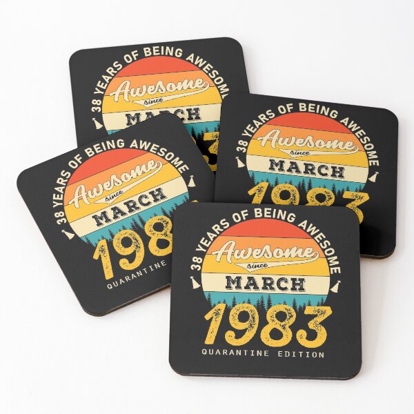 Item preview, 38 Years of Being Awesome Since 1983 March designed and sold by TrendingTees4u.