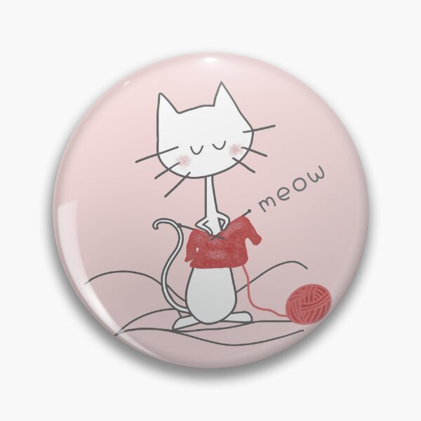 Item preview, Cat knitting designed and sold by LotusCreations.