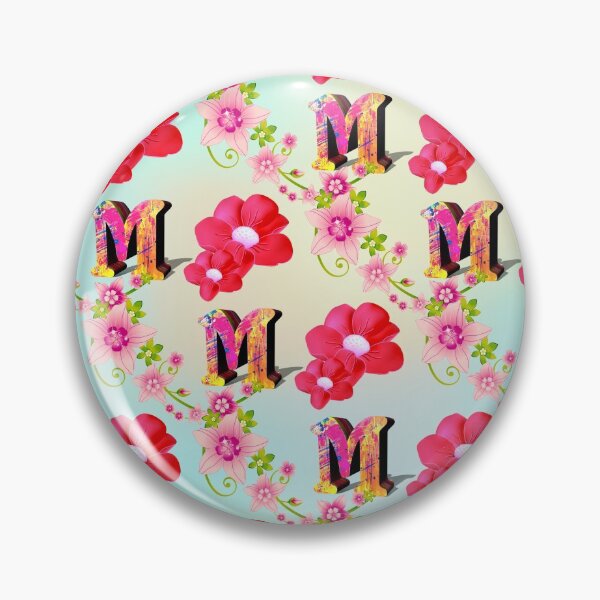 Item preview, Floral Letter M patterns  designed and sold by MoSaid.