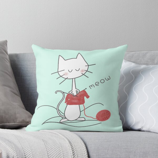 Item preview,  Cat knitting designed and sold by LotusCreations.