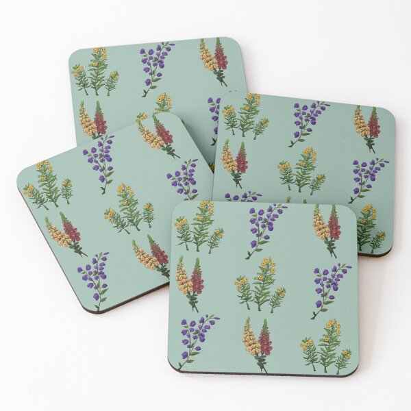 Item preview, Floral pattern - Foxglove, False Indigo, Evening Primrose designed and sold by Tacomuffin.