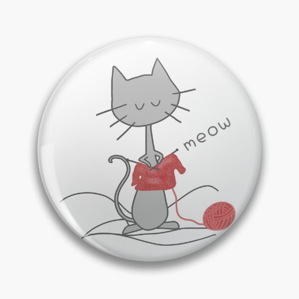 Item preview, Cat knitting designed and sold by LotusCreations.