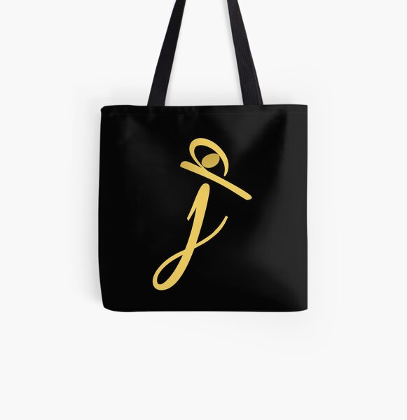 Diseño J Bolsa estampada de tela