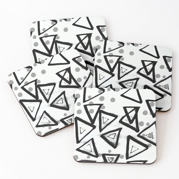 Item preview, Triangle Dot Abstract Black and White designed and sold by Brooke Rogers.