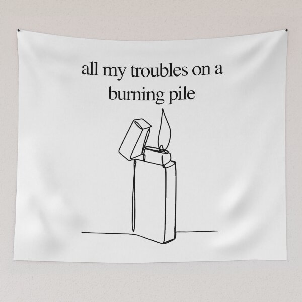 Item preview, all my troubles on a burning pile mother mother  designed and sold by alessiacara.