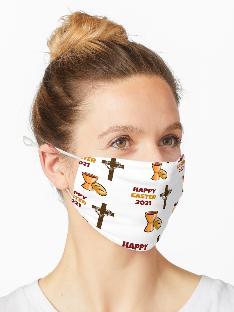 Frohe Ostern 2021 Christliche Ausgabe Maske Von Moliving Redbubble