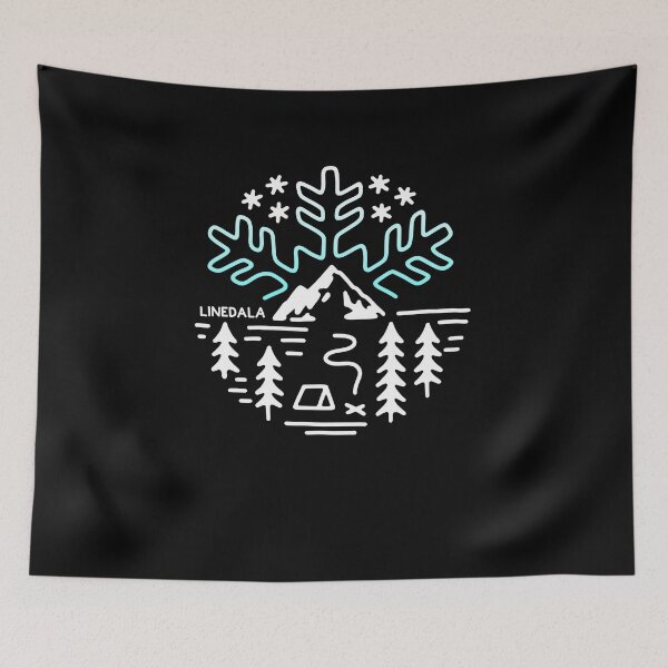 Item preview, WINTER CAMPING LINEDALA | Snowflake forest mountain snow tent designed and sold by yourtravelguide.