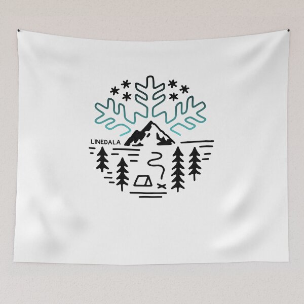 Item preview, WINTER CAMPING LINEDALA | Snowflake forest mountain snow tent designed and sold by yourtravelguide.